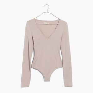 Madewell - Tan long sleeve bodysuit